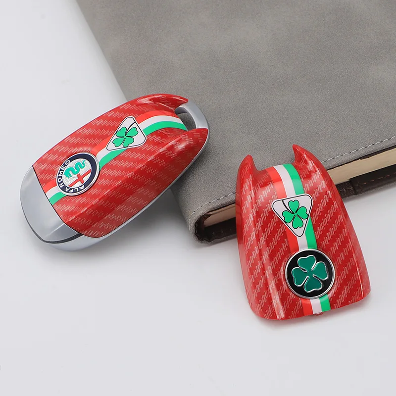Alfa Romeo Luxury Car Key Cover Replacement - Premium Leather Finish