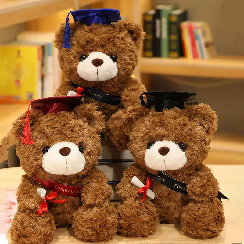 

Graduation TeddyBear Gift TeddyBear Animal Dolls Plush Bear Stuffed Graduation Gift Bear For Table Shelf Decor Graduates Gifts