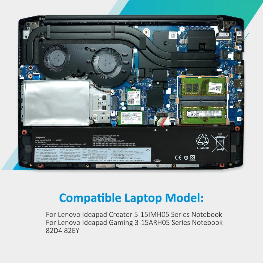 l19d3pf4 para lenovo ideapad criador 5-15imh05 gaming 3-15arh05 series 4000mah
