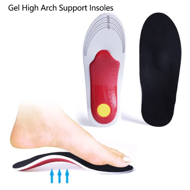 

Premium Orthotic Gel High Arch Support Insoles Gel Pad 3D Arch Support Flat Feet For Women / Men Orthopedic Foot Pain Unisex