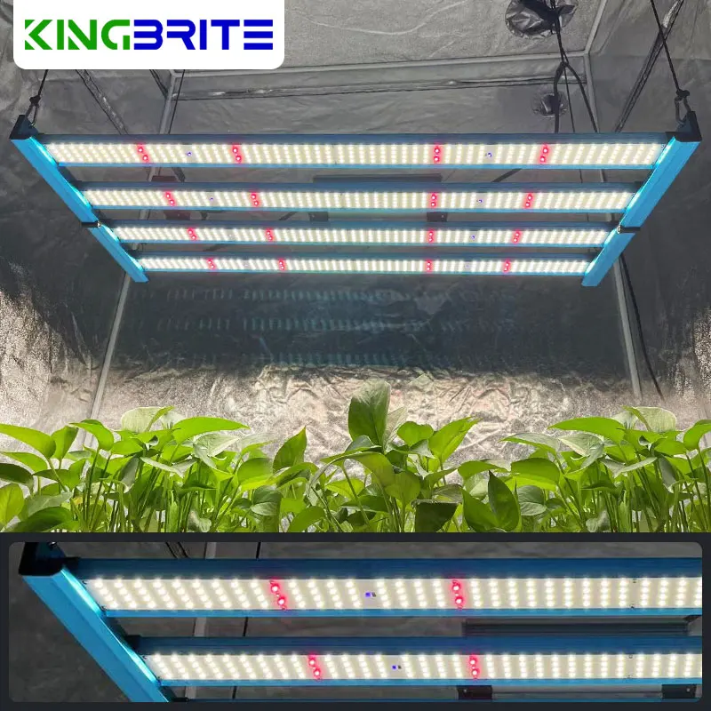KingBrite LED 320W LM301H + XP-E2 660nm 730nm + UV 지능형 풀 스펙트럼 LED 성장 라이트 바, 2023 최신