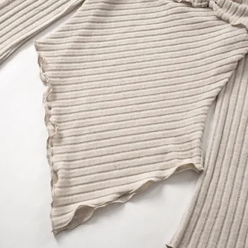 Fashion Backless Off Shoulder Long Sleeve Crop Tops Sexy Slimming Women T-shirts 2024 New High Street Casual Slim Women Clothing 4