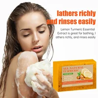 Savon anti-acné au curcuma et au citron - Formule minimisant les pores, nettoie en profondeur, éclaircit la peau et hydrate pour un teint clair. 1