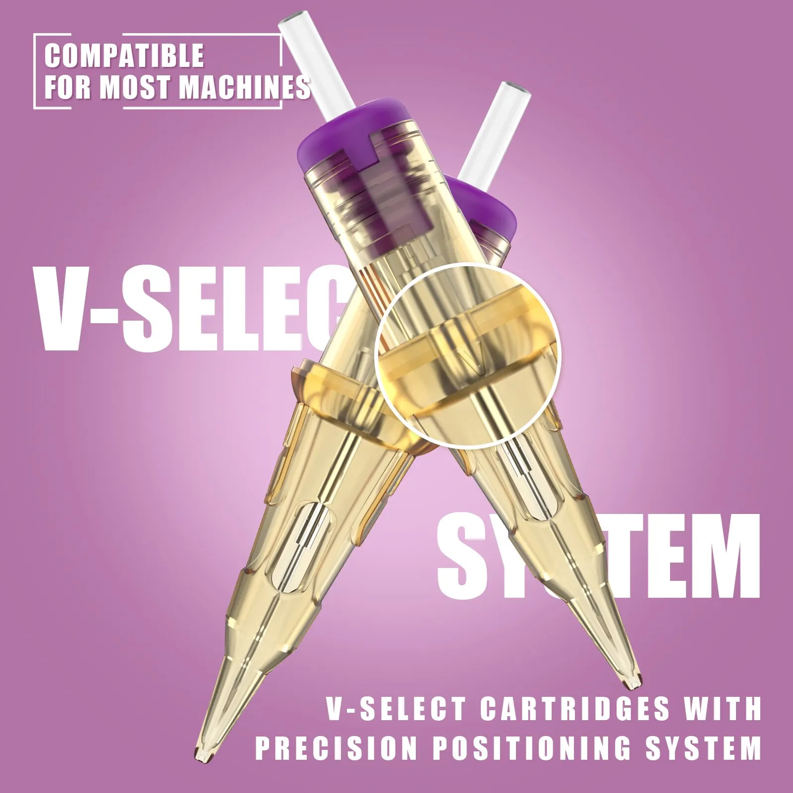 Tattoo Cartridge Needles 20pcs EZ Cartridge Tattoo Needles SMP V Select Permanent Make-Up 1RL Eyelinver Lips Eyebrows for Cartridge Tattoo Machine Pen