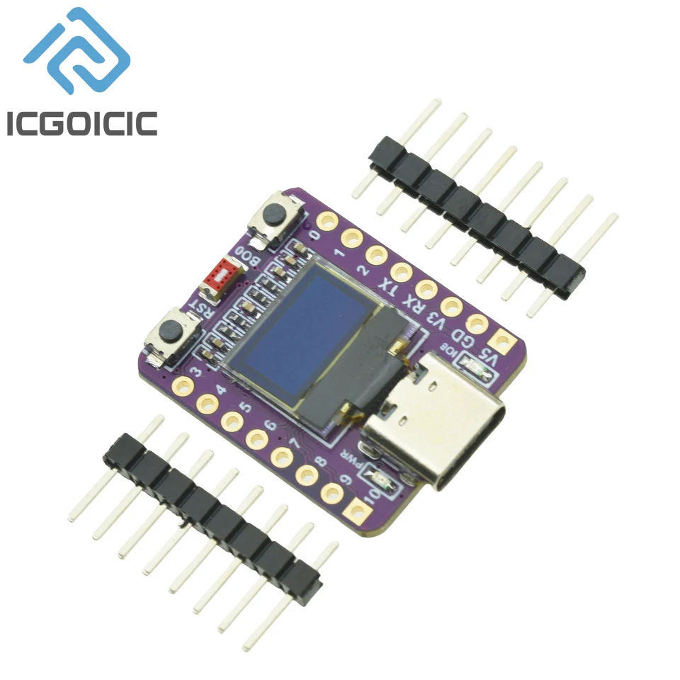 รูปสินค้า บอร์ดพัฒนา OLED ขนาด 0.42 นิ้วสำหรับ ESP32-C3 พร้อมโมดูล WiFi BT และเสาอากาศเซรามิก