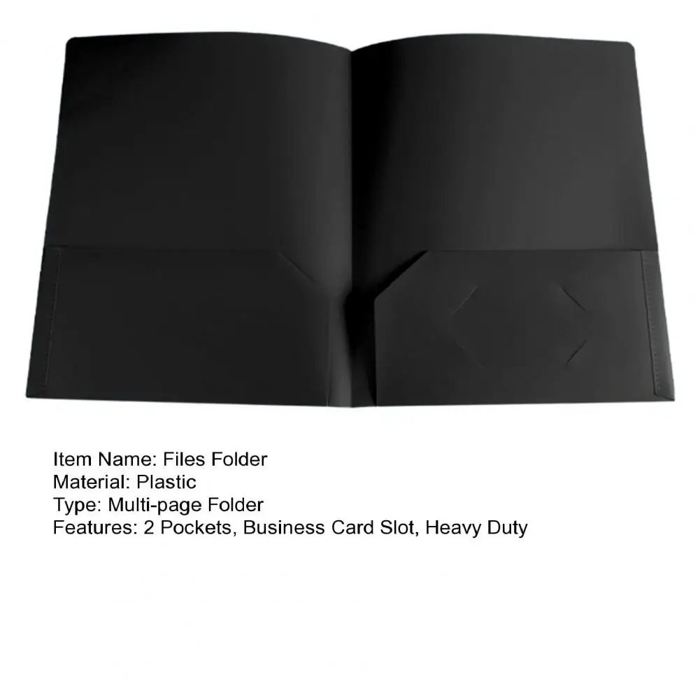 29*23.5cm Plastic Folder With 2 Pockets Business Card Slot School Examination Paper Office Document Organizer Students Supplies 5