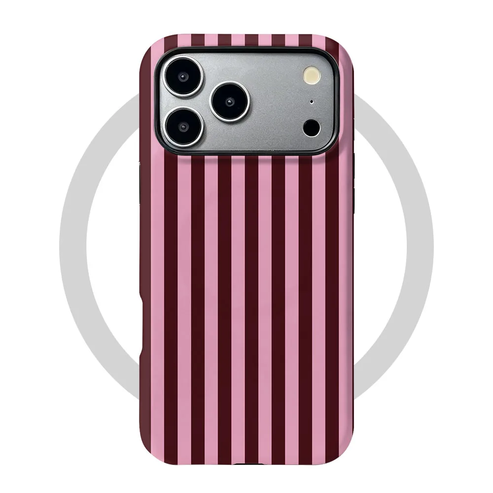 Magnetic Stripe Print Phone Case with 2-in-1 Design