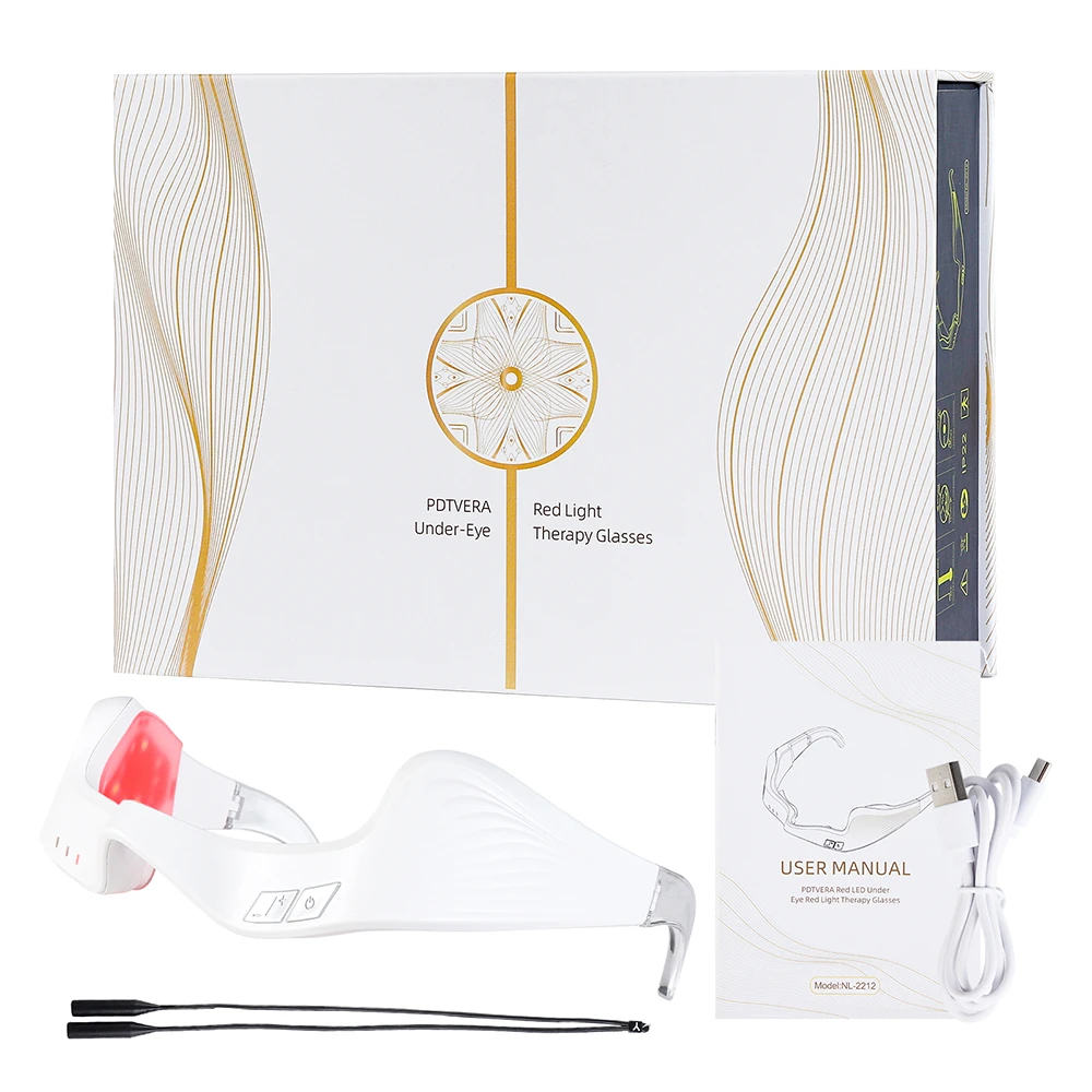 Red Light EMS Eye Massager 3D Eye Beauty Device  580-650nm Eye Care Tool Dark Circles Eye Bag Removal Eye Muscle Relaxation