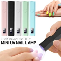 YIKOOLIN Portable Mini Nail Lamp with LED Display Portable Metallic Mini UV Light for Gel Nails with 2 Timers 20s/60s 1