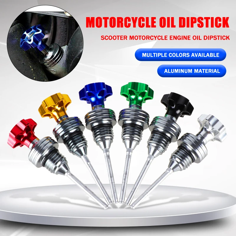 Motorcycle Oil Dipstick Engine Oil Tank Dipstick Level Gauge Meter For GY6 110cc 125CC ATV Dirt Bike Go Kart TaoTao Lifan Kazuma Honda Yamaha Motorcycle Oil Dipstick