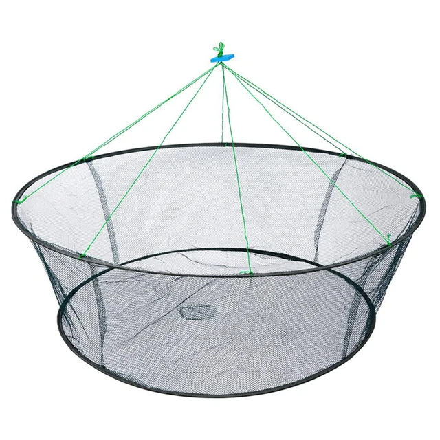 Foldable Round Fishing Net With Fishing Handle and Rope Nylon Net For Sea  Catching Fishes Shrimps