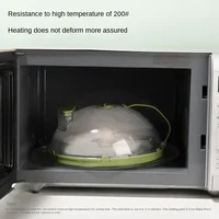 Couvercle alimentaire pour micro-ondes, protection transparente contre les éclaboussures pour micro-ondes avec cuiseur vapeur et poignée, couvercle de conservation de la fraîcheur, Gadgets de cuisine 3