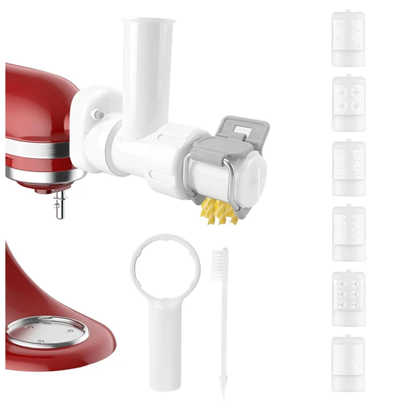 6 In 1 Pasta Attachment For Kitchenaid Stand Mixers Pasta Pres Maker Attachment Set With 6 Different Shapes