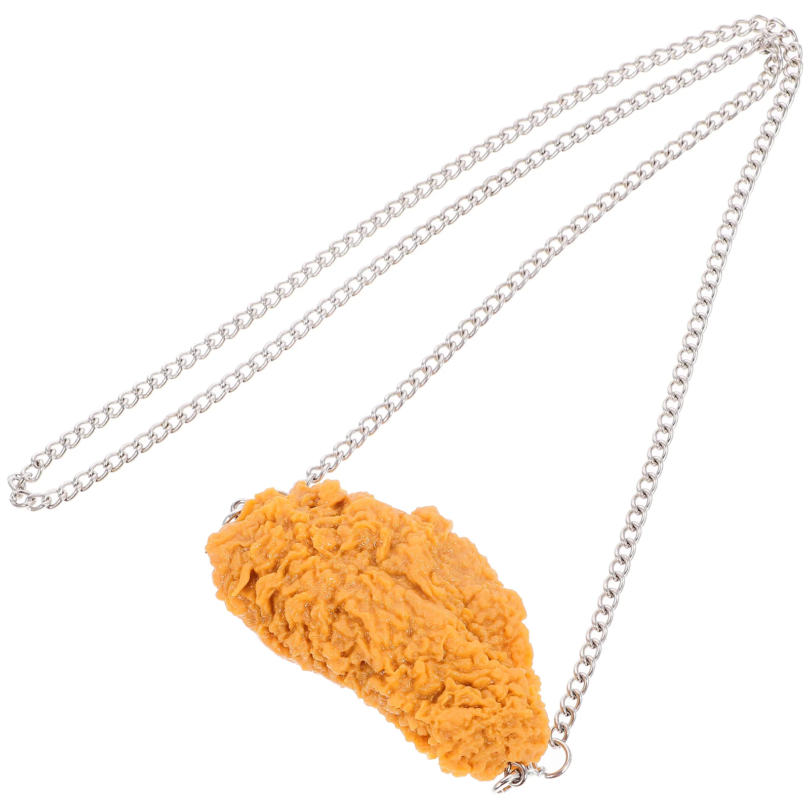 

Simulation Fried Food Pendant Necklace Decorative Food Neck Chain for Hip Hop Party Favor (Chicken Wing)