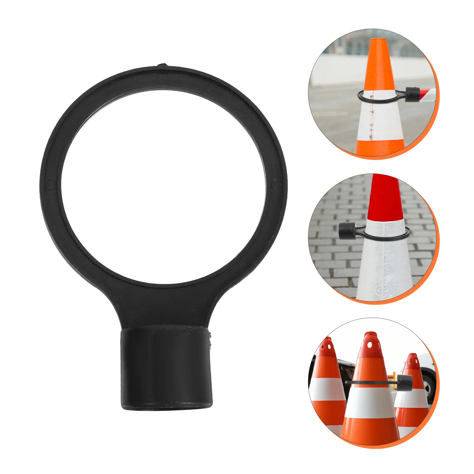 6pcs Safety Cone Connector Extendable Traffic Warning Rods Flexible Plastic Barrier Connectors For Construction Marking