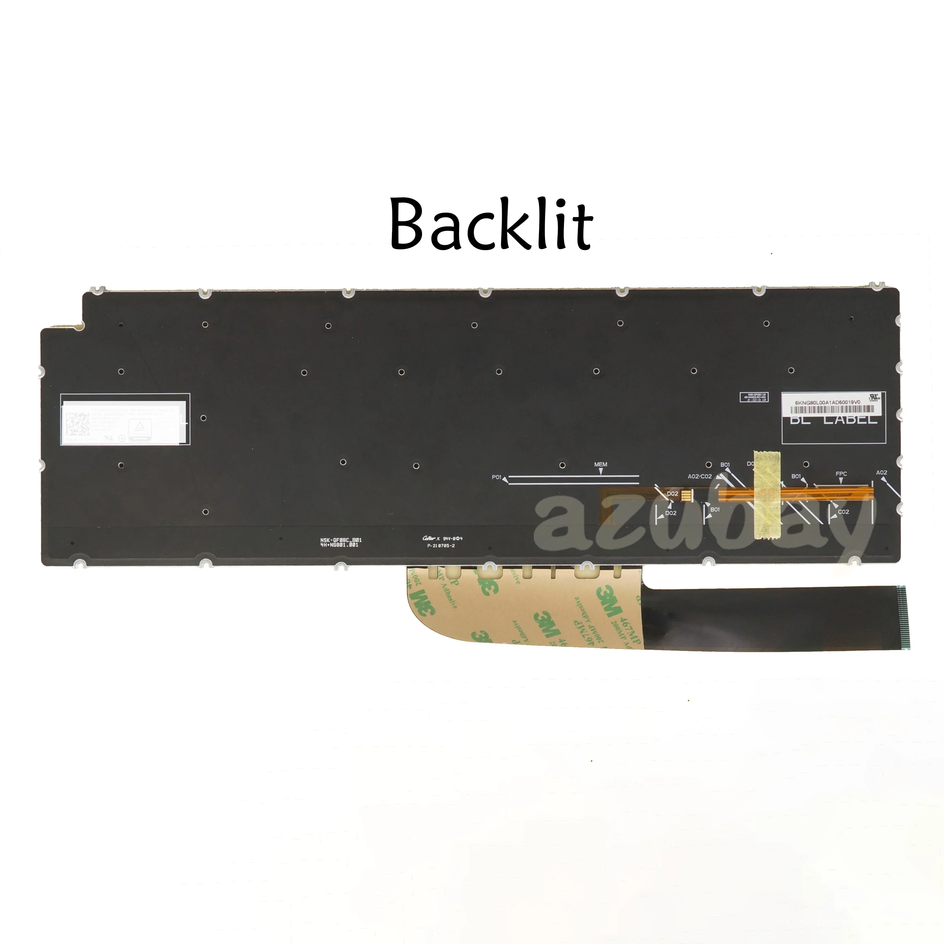 Teclado Retroiluminado do Portátil Dell Latitude 3510 5gdg9 0kj08g Ftrm5 5t3v7 Xmp7d Nh88w Reino Unido Canadense Francês Belga Azerty Nórdico - Imagem 3