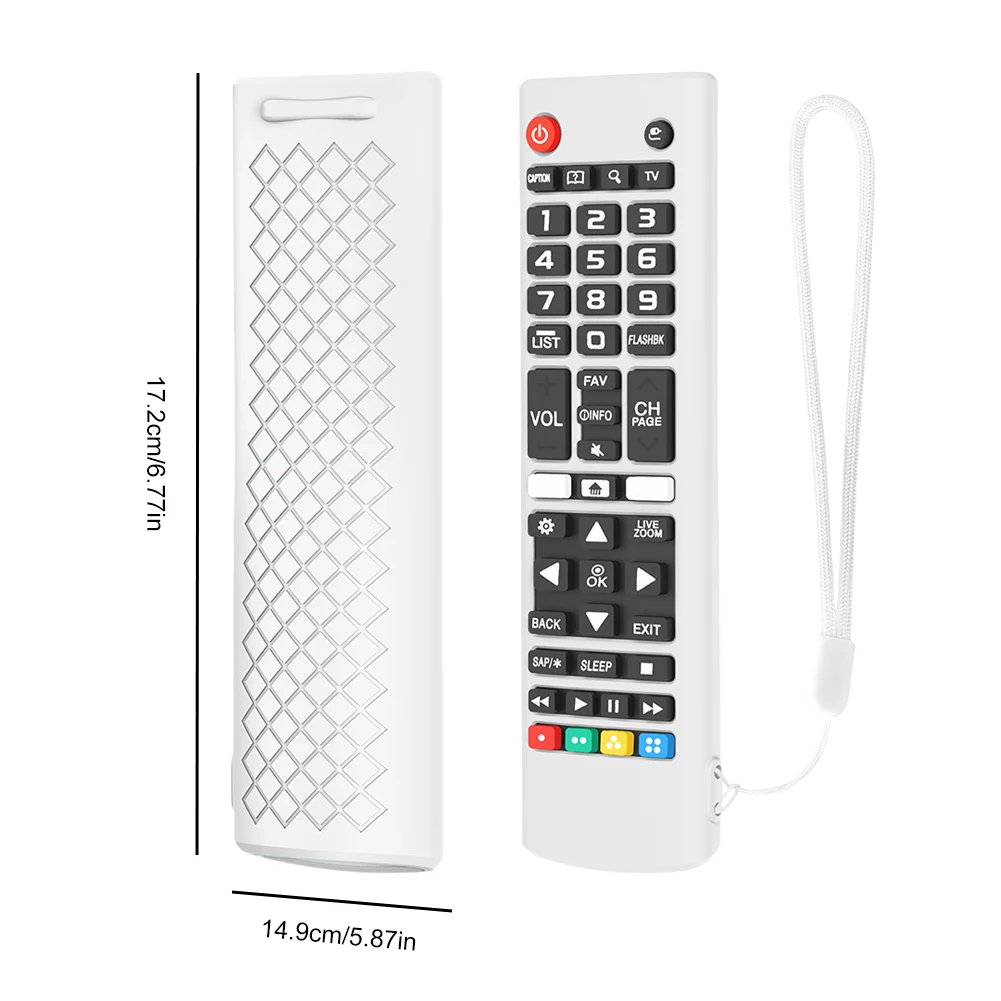 Silicone Remote Case with Lanyard Protective Cover Shockproof TV Remote Control Case for LG AKB75095307 AKB75375604 AKB74915305