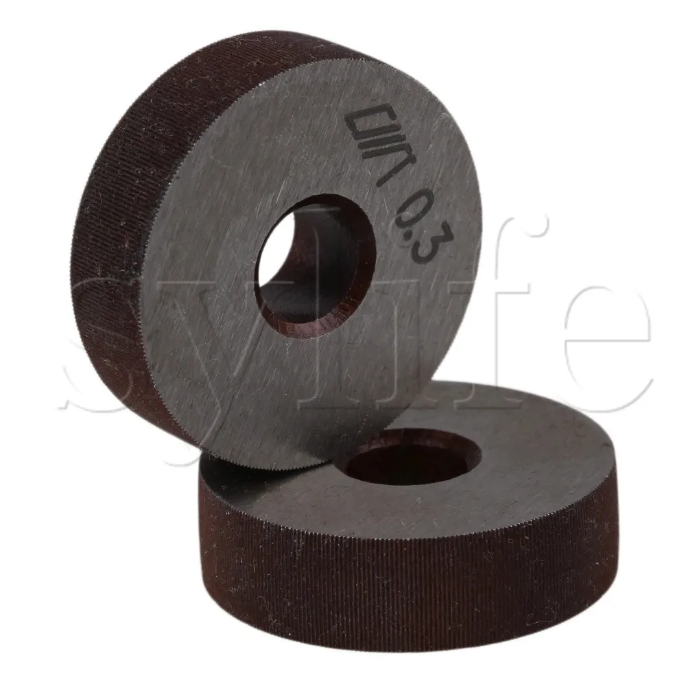 Steel 0.3 mm Pitch Linear Knurl Wheel 28 OD Single Straight Coarse Pattern Knurling Tool Pack of 2