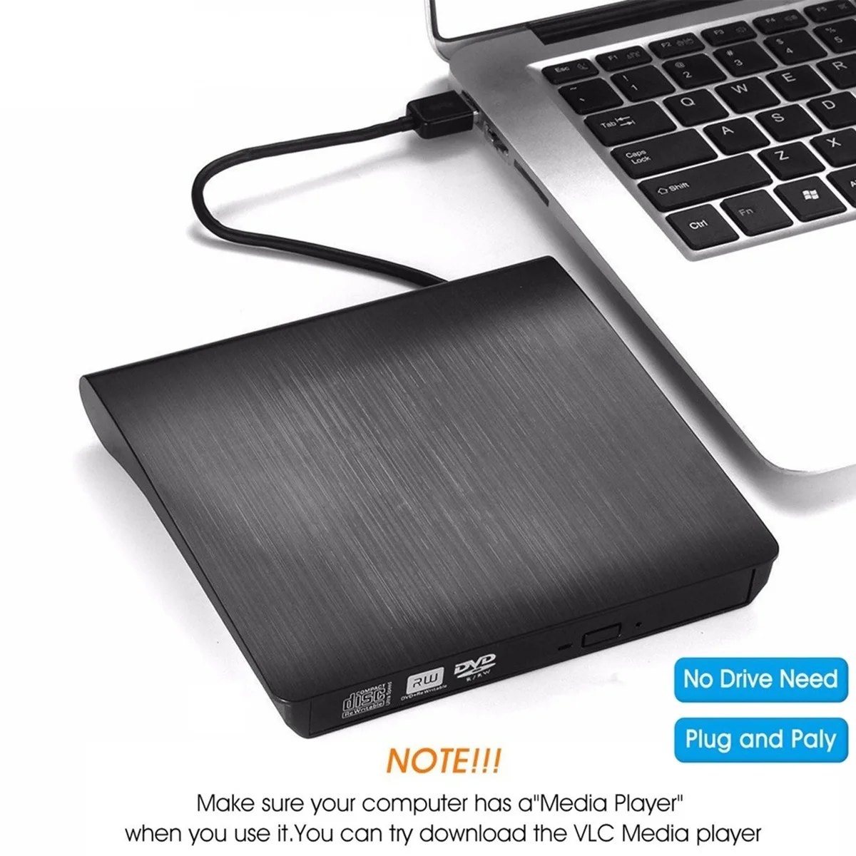 USB 3.0 Slim External DVD RW CD Writer Drive Burner Reader Player Optical Drives For Laptop PC Dvd Burner Dvd Portatil Dvd Player Cd Player