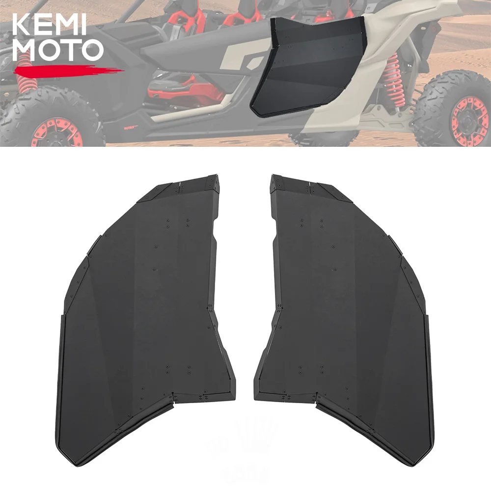 KEMIMOTO UTV Aluminum Rear Full Doors 715004753 Compatible with Can am Maverick X3 Max 4 Doors 4x4 XRS XDS DS RS XMR Turbo DPS