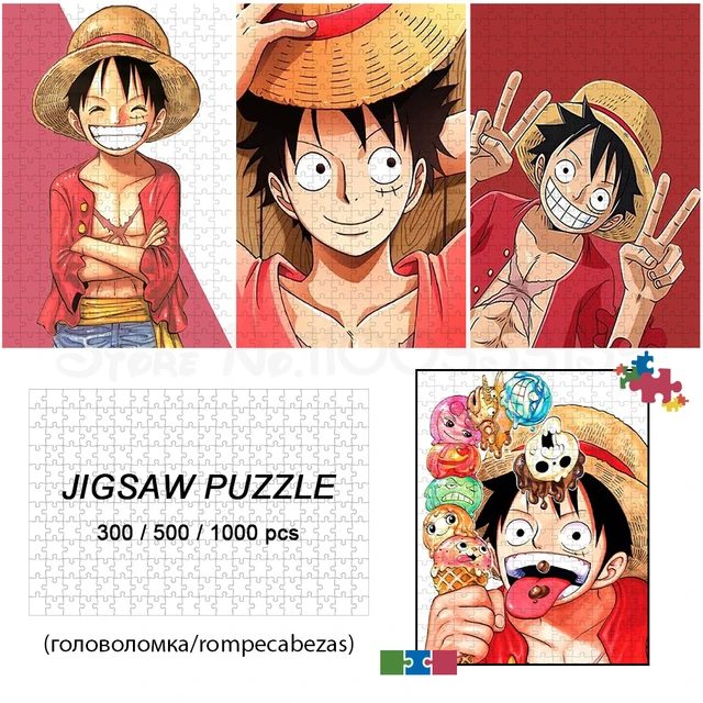 300/500/1000 Pieces One Piece Puzzle Monkey D. Luffy Jigsaw Puzzles Anime  Board Games Japanese Cartoon Games and Puzzles Hobbies - AliExpress