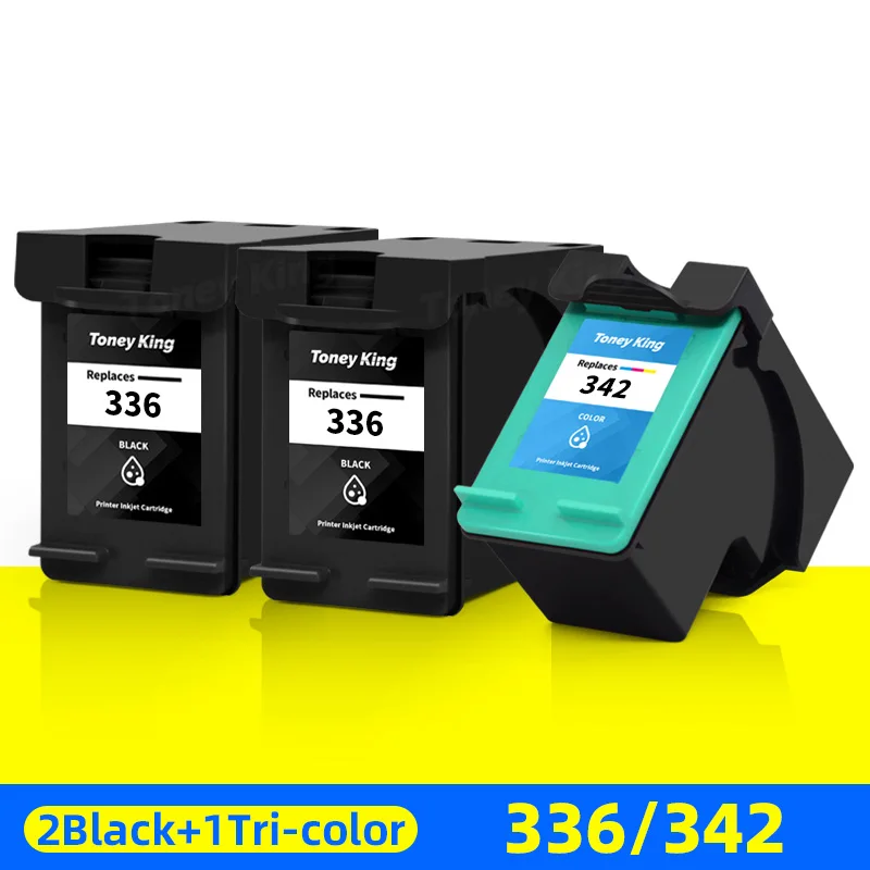 Black & Tri-color Ink Cartridges Remanufactured For HP 336