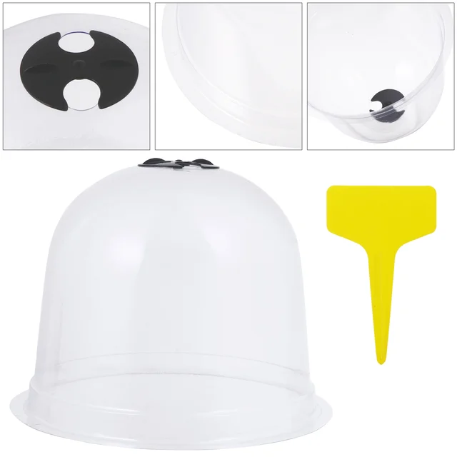 6 Pcs Kerti Cloche Növények Kültéri Címkék Címke Műanyag Houtövények Élő Beltéri Kupola Csengő Borítás - Image 3