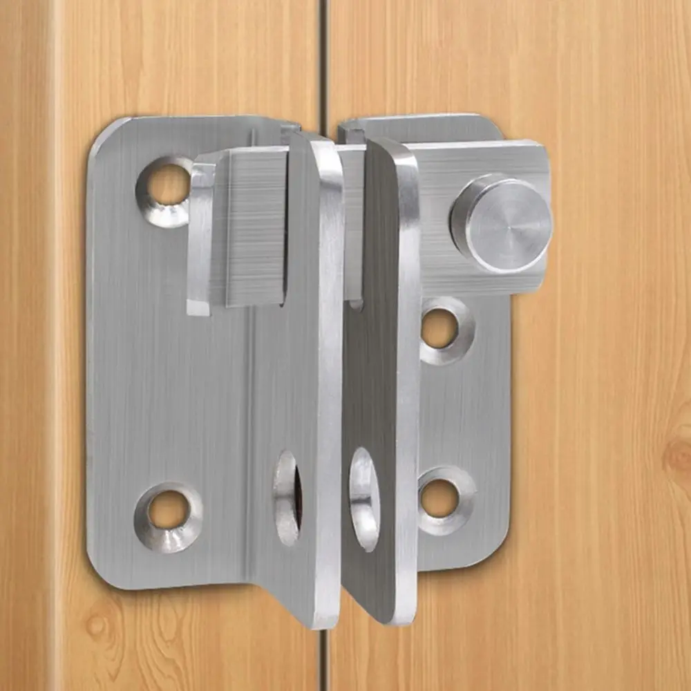 Description Picture 6 of itemStainless Steel Sliding Door Lock Bolts Padlock Clasp Catch Lock Sliding Bolts Lock Anti-theft Cabinet Latches Fitting