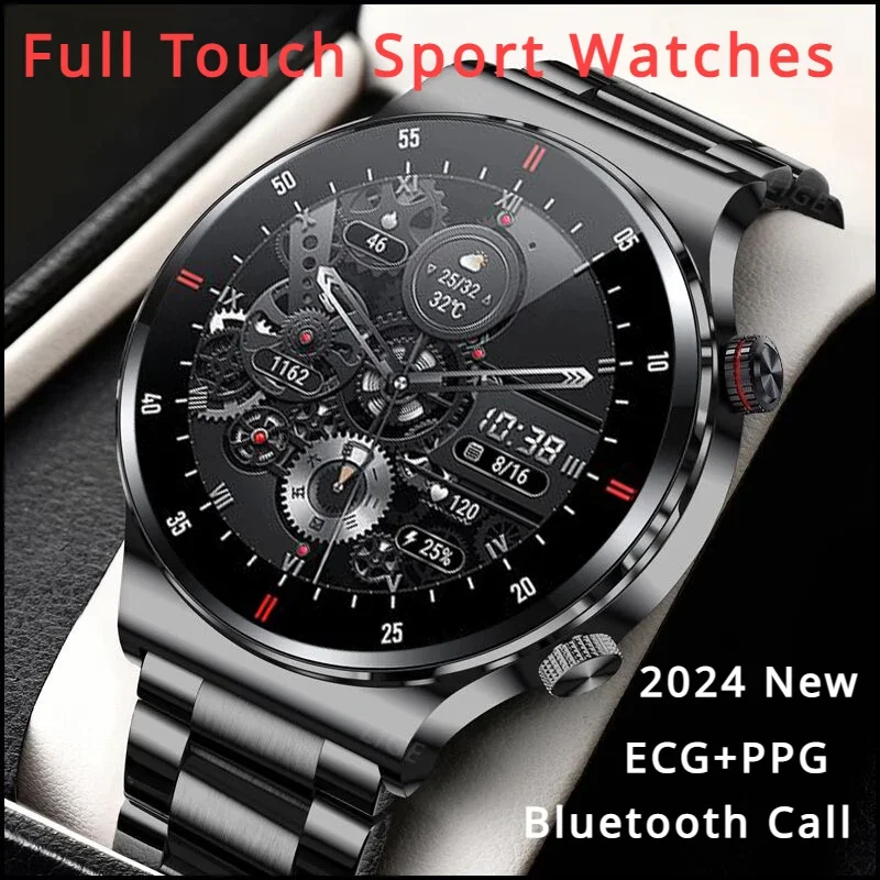 

2024 New ECG+PPG Bluetooth Call Smart Watch for Men Full Touch 120+Sport Watches Health Tracker IP68 Waterproof Women Smartwatch