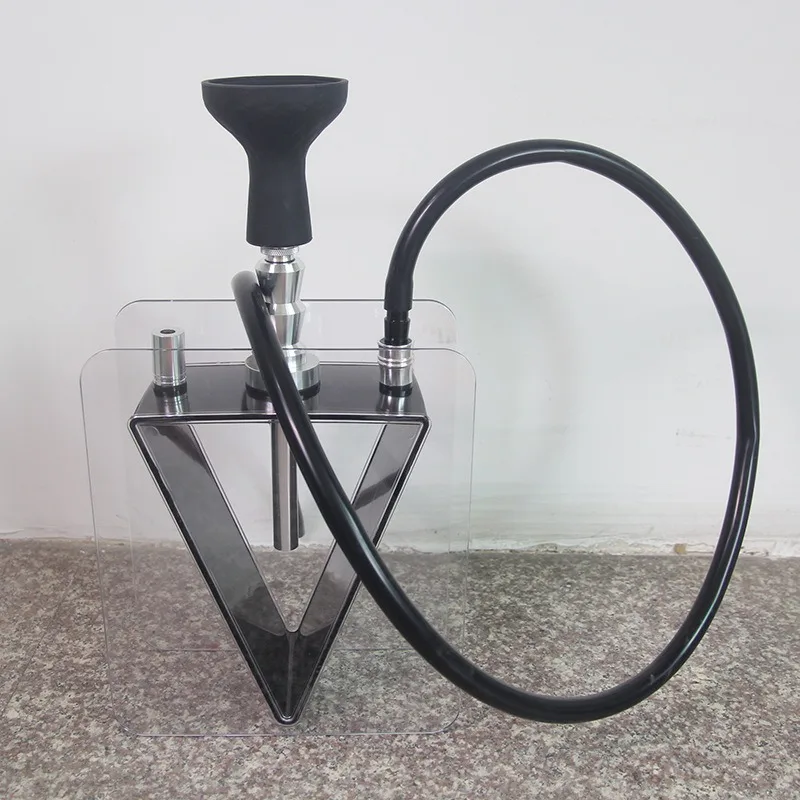 Juego de Pipa de cachimba acrílica, olla Triangular, manguera de Hookah