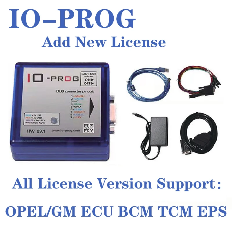 Newest IO PROG Programmer Add New License BD9 Connector Pinout Terminal