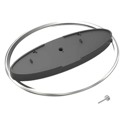Sleek Portable Metal Vertical Stand with Anti - Slip Base (Silver)