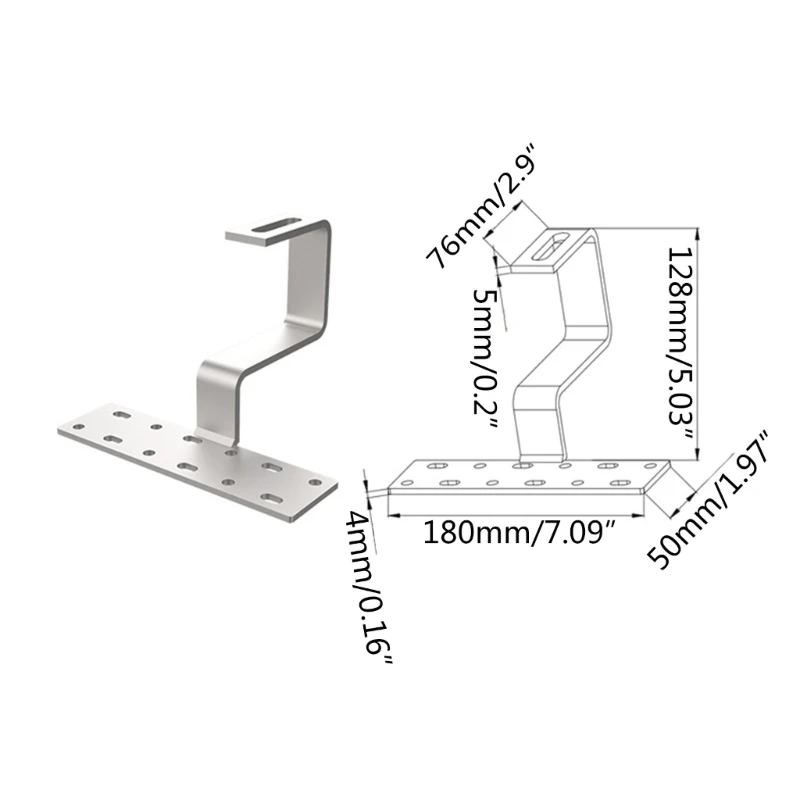 Solar Panel Roof Hook Large Format Roof Tile Solar Panel Mounting Bracket L41A