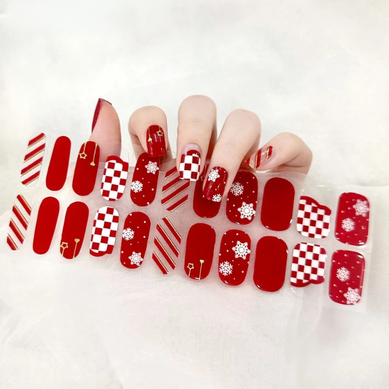 Nail Art Uv Gel Polish (need Uv Light) French Manicure Gel, Red & White  Colors (christmas Style), For Bridal Nail Salon Use