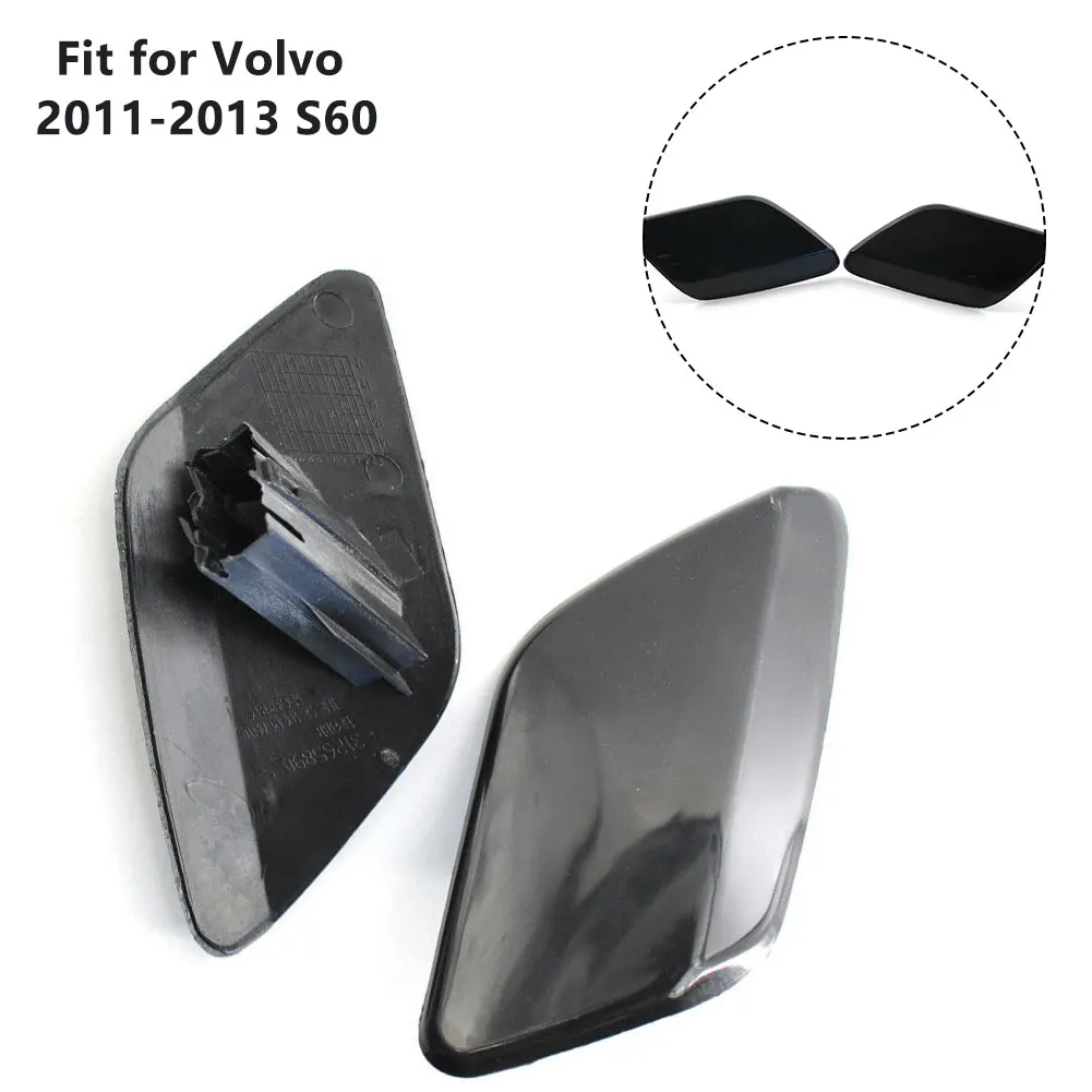 Front Headlight Washer Cap Cover For Volvo 2011-2013 S60 39802699 39802681 Water Spray Left+Right Bumper Trim Shell car headlight washer nozzle cover