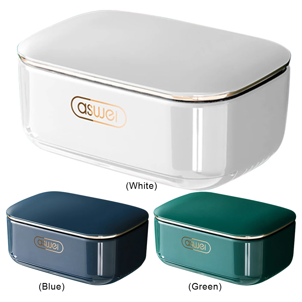 Wall Mounted ABS Soap Dish with Drain Tray and Cover