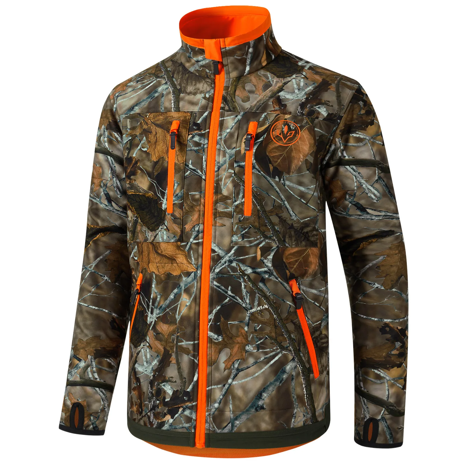 BASSDASH Men&rsquo;s Reversible Insulated Hunting Jacket Lightweight Silent Water Resistant Windproof Camo Fishing Winter Coat