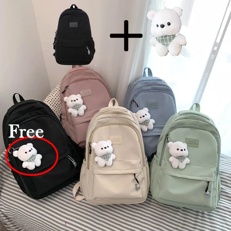 Fashion Lady High Capacity Waterproof College Backpack Trendy Women Laptop School Bags Cute Girl Travel Book Bag Cool New Female