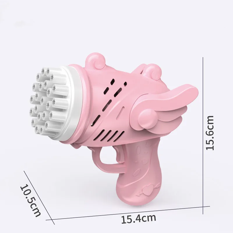 Electric Bubble Maker Machine Gun Bazooka Party Flashing Light Auto Blower Soap Ball Water for Children Kid Outdoor Bubbl Toys 5