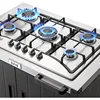 Gas Grill, Movable Outdoor Gas Stove Stainless Steel Top with Cabinet, 5 Burners with 36,200 BTUs 4