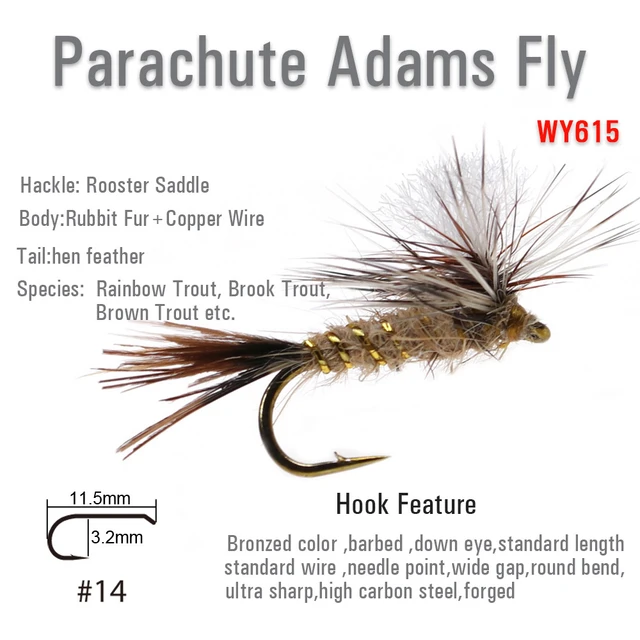 Top Fly Fishing Flies, Adam Trout Fly, Fishing Lures, Adams Dry Fly