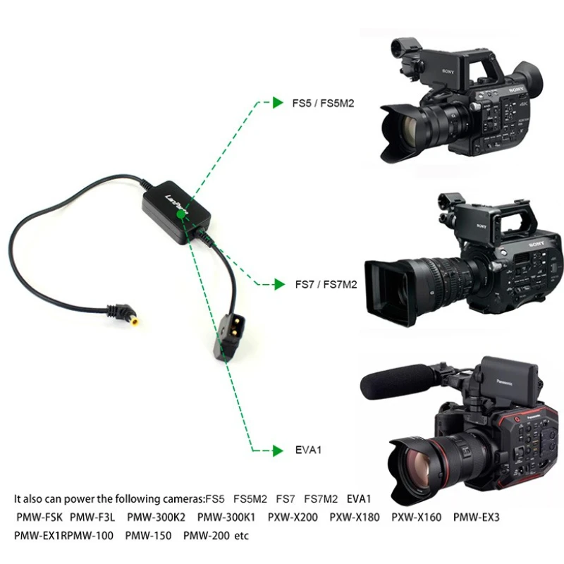 Lanparte D-Tap Regolata 12 V Cavo Di Alimentazione Per Panasonic Eva1 Per Sony Fs7 Fs5 Mark Ii