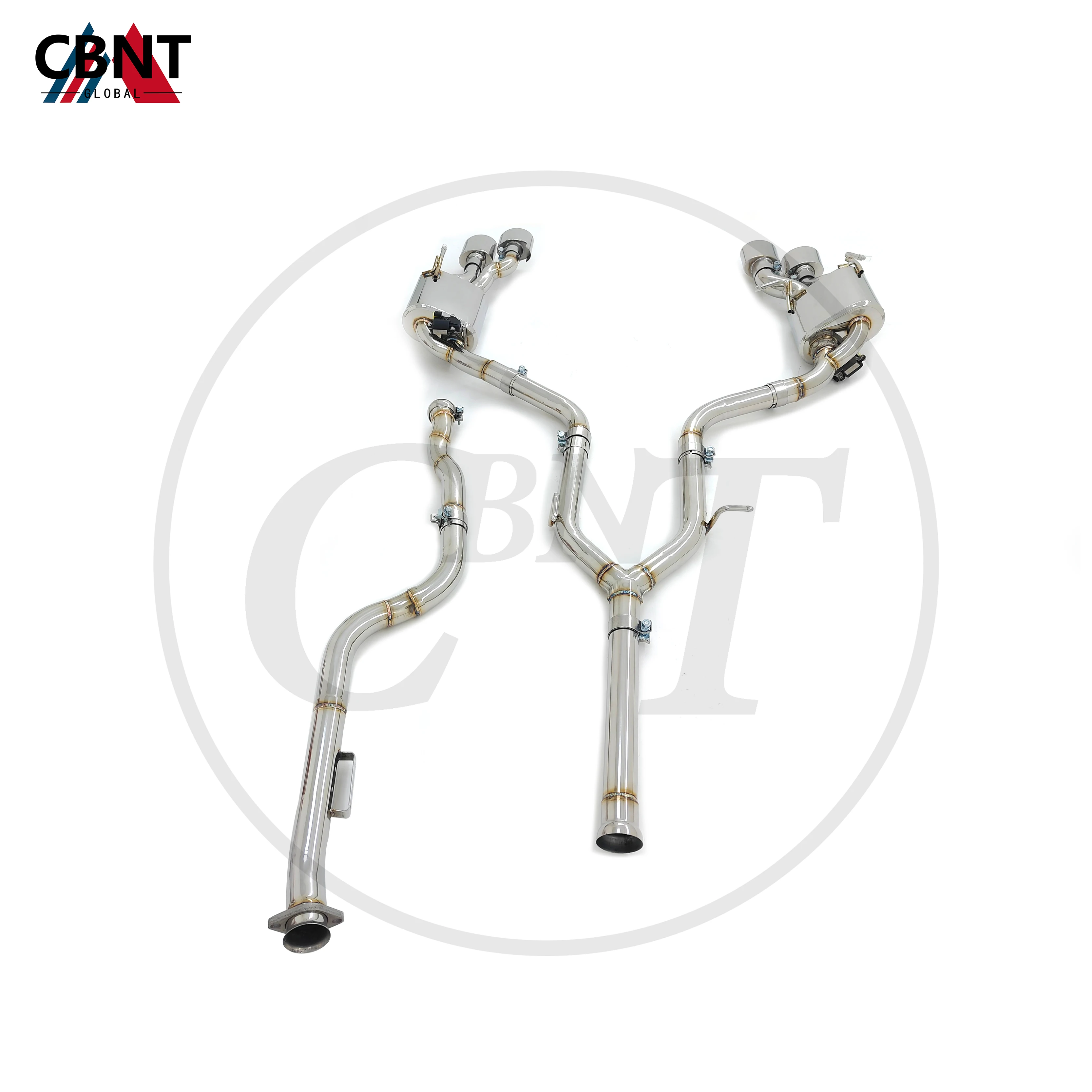 CBNT-304ステンレス鋼の車の排気システム,BMW g80,m3,g82,m4,s58,3.0t,89mm, 3.5