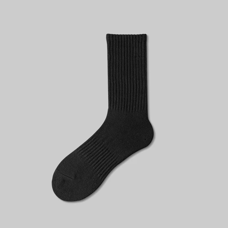 

Men's and women's sports mid-calf socks pure cotton calf socks