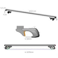 HOMCOM car roof bars lock luggage rack 2 Keys provided aluminum alloy x 5,5x7 c 5