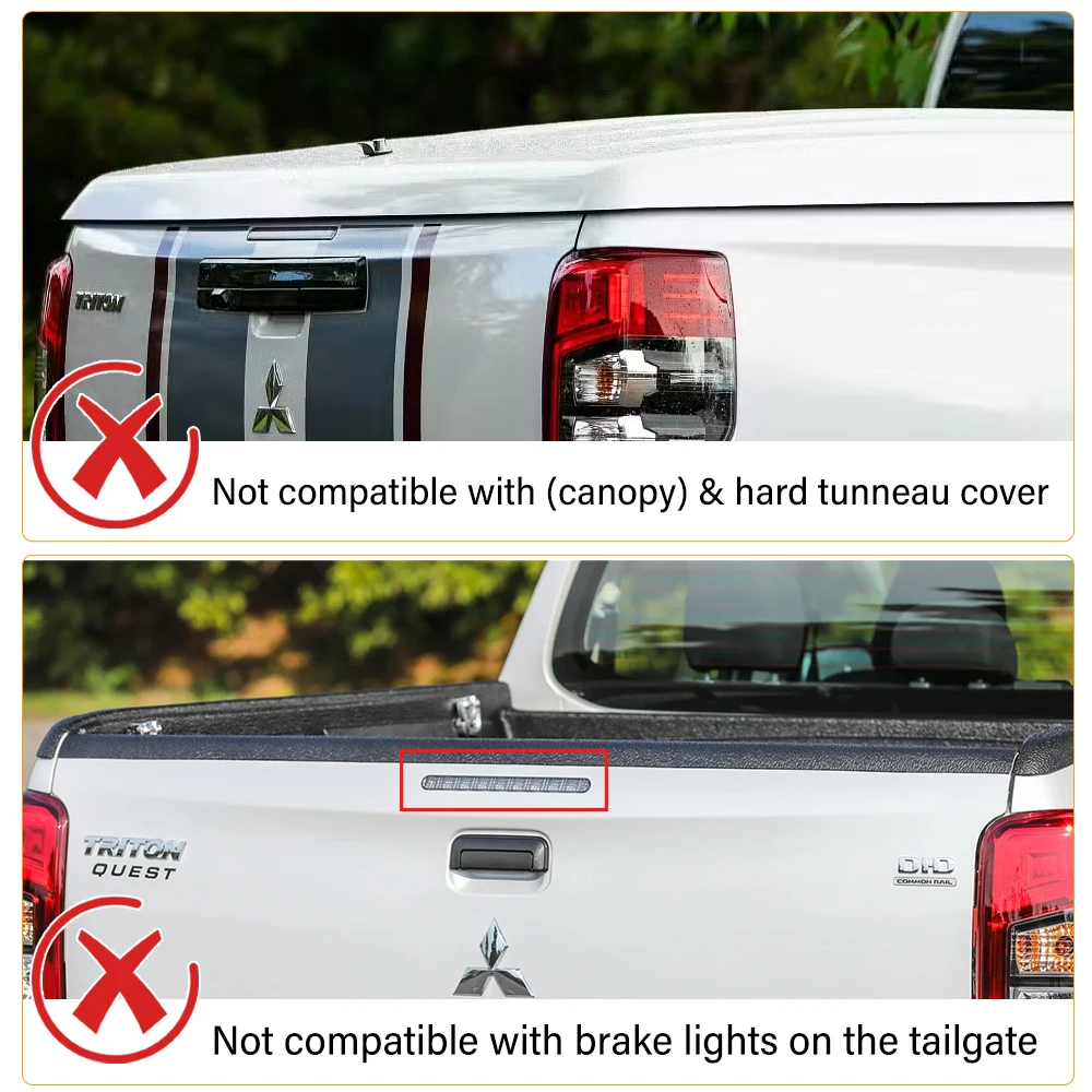 Protezione Portellone Posteriore Per Mitsubishi Triton/L200 2019-2024 – In ABS, Anti-Graffio, Con Nastro Adesivo