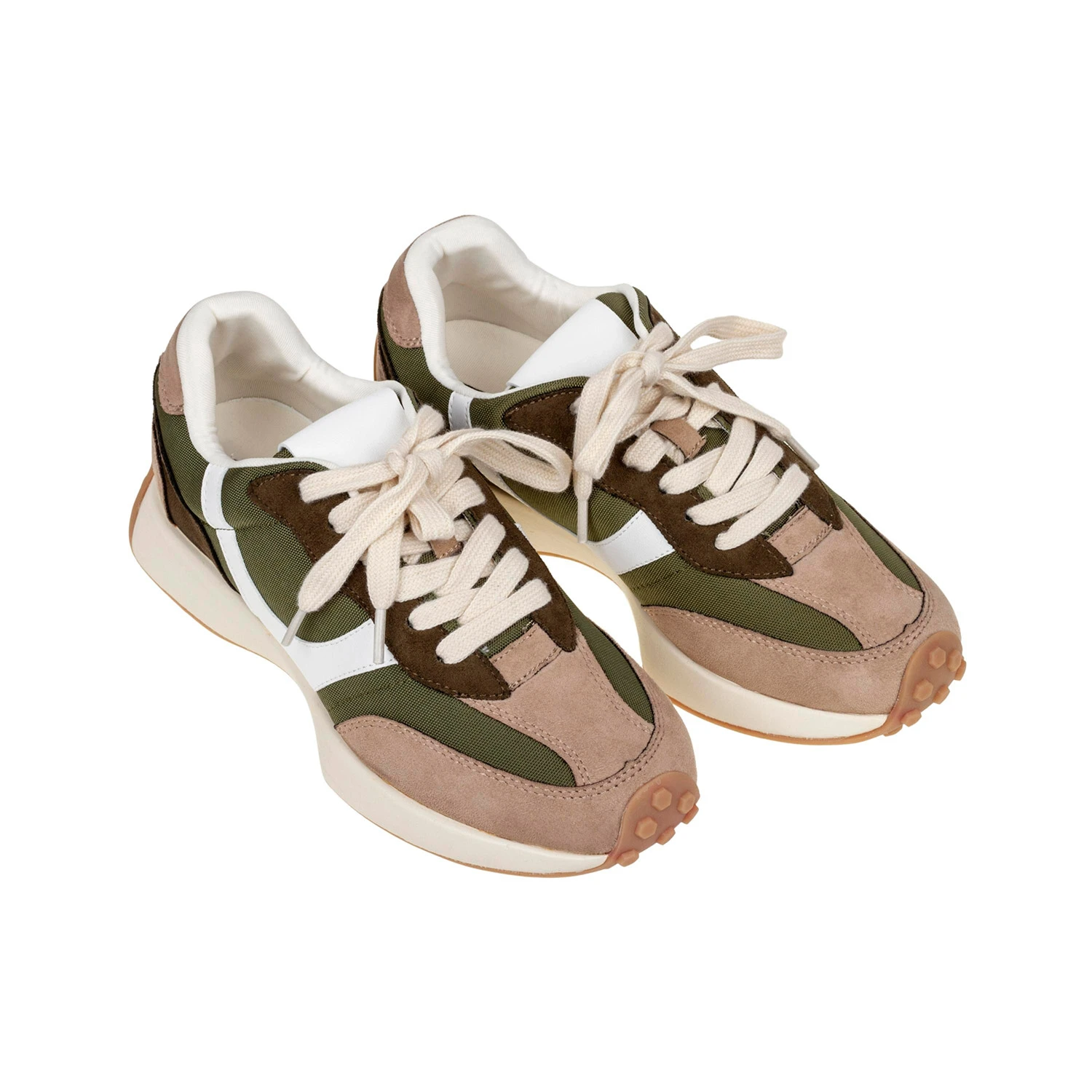 Deportivas Mujer, Sneakers a la moda 2021 Para Mujeres, Zapatillas Casuales para Chicas, Tenis Plataforma para Mujer,Marca CORINA kaki verde beis y M1570 beis, Estilo fashion, Calzado para