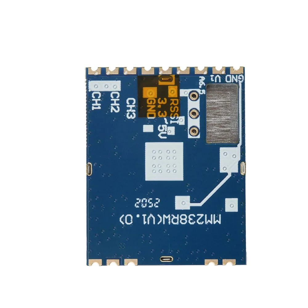 Vue de dessus du module récepteur FPV 5.8G 4900-5945MHz 3.3-5V montrant les composants