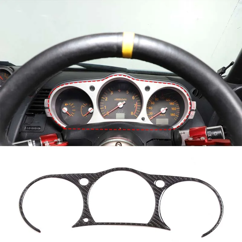 

Мягкая рамка из углеродного волокна для центральной панели управления приборной панели автомобиля для Nissan 350Z 2003-2006, декоративная наклейка, аксессуары для интерьера