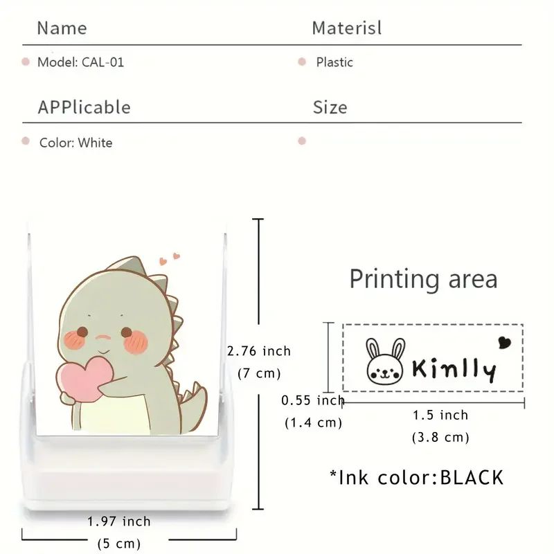 1pc Name Seal Small Size 5*13mm, Handwritten Signature Seal Engraving Private Automatic Press Ty
